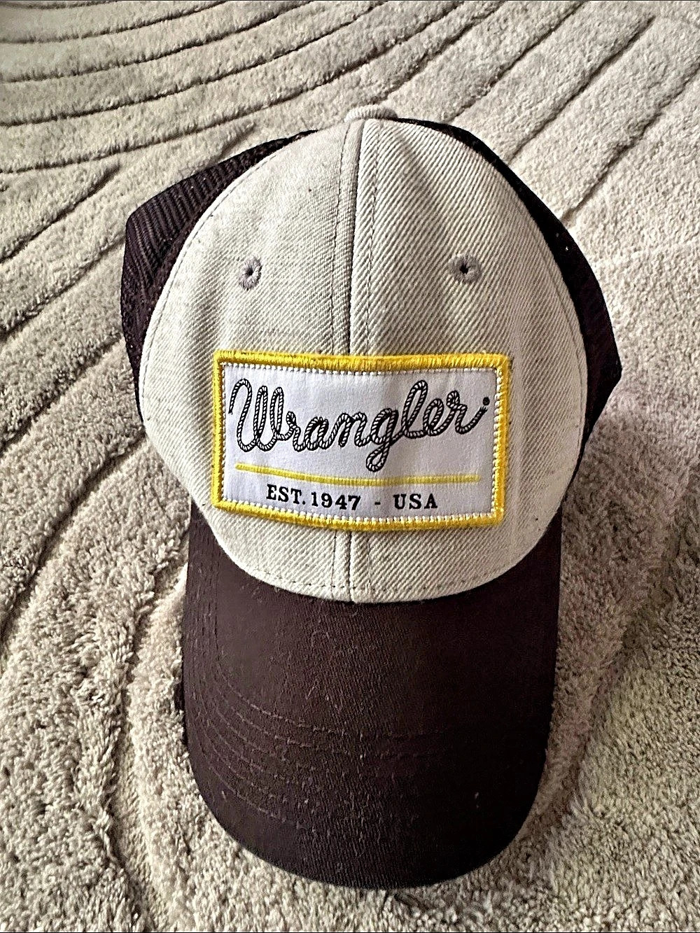 Wrangler Est. 1947 Patch Trucker Hat Black & Gray